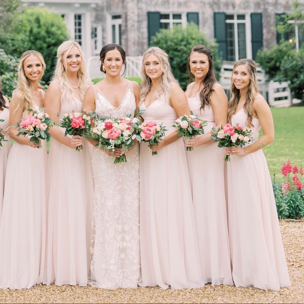 Azazie XS blush pink dress